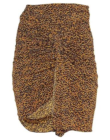 Ocher Jersey Mini skirt