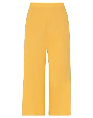 Ocher Knitted Cropped pants & culottes