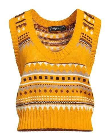 Ocher Knitted Sleeveless sweater