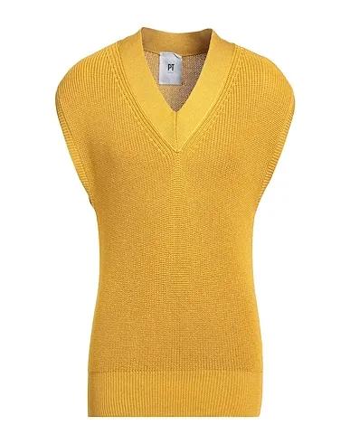 Ocher Knitted Sleeveless sweater