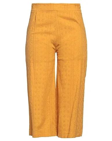 Ocher Lace Cropped pants & culottes