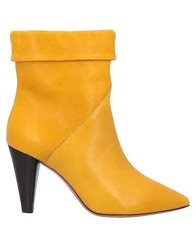 Ocher Leather Ankle boot