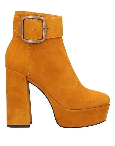 Ocher Leather Ankle boot