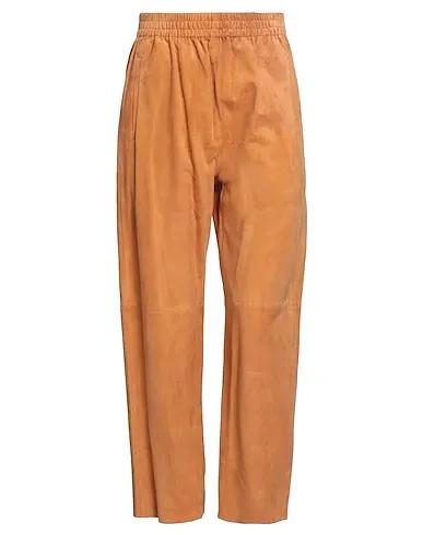 Ocher Leather Casual pants