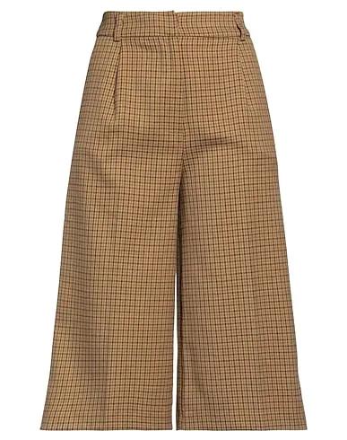 Ocher Plain weave Cropped pants & culottes
