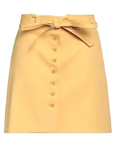 Ocher Plain weave Mini skirt