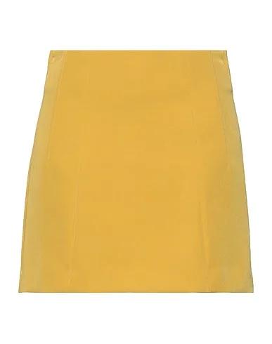 Ocher Plain weave Mini skirt