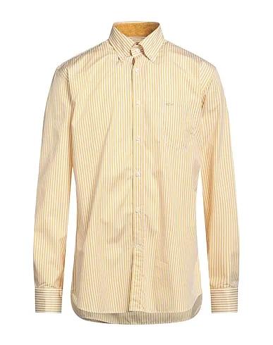 Ocher Plain weave Patterned shirt