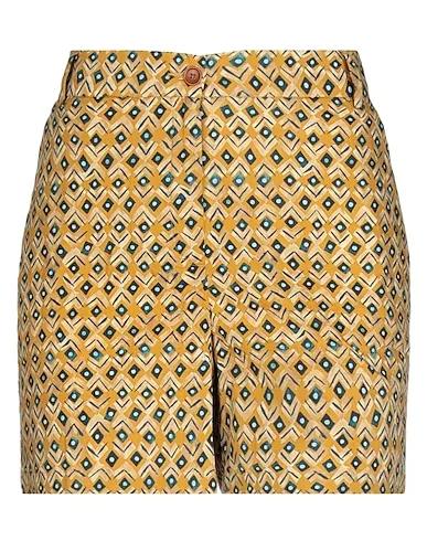 Ocher Plain weave Shorts & Bermuda