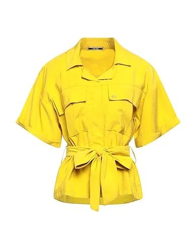 Ocher Plain weave Solid color shirts & blouses