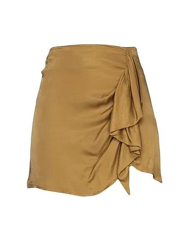 Ocher Satin Mini skirt