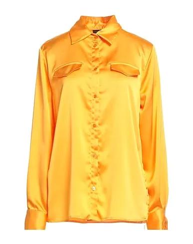 Ocher Satin Solid color shirts & blouses