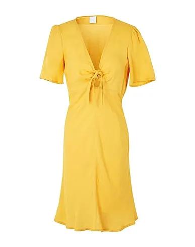 Ocher Short dress VISCOSE-LINEN S/SLEEVE MINI DRESS
