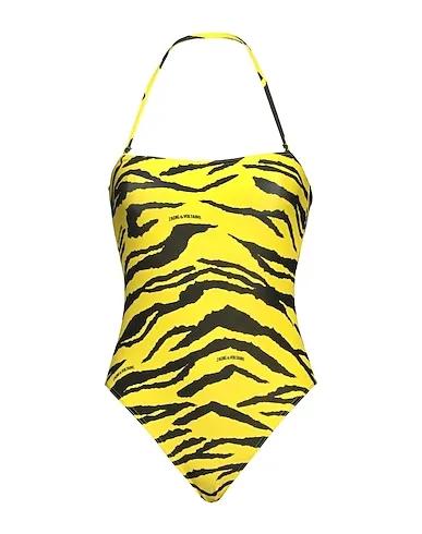Ocher Synthetic fabric One-piece swimsuits