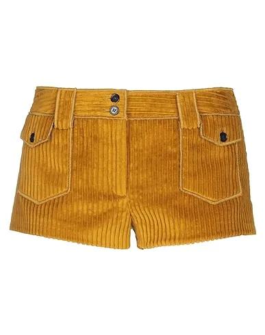 Ocher Velvet Shorts & Bermuda