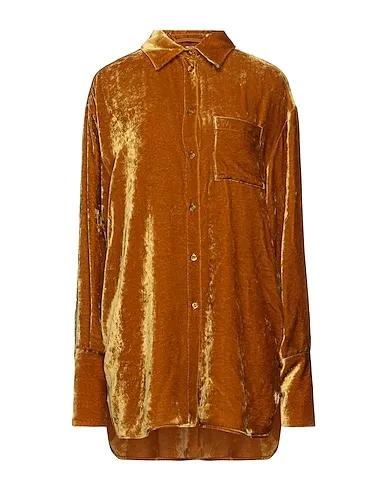 Ocher Velvet Solid color shirts & blouses