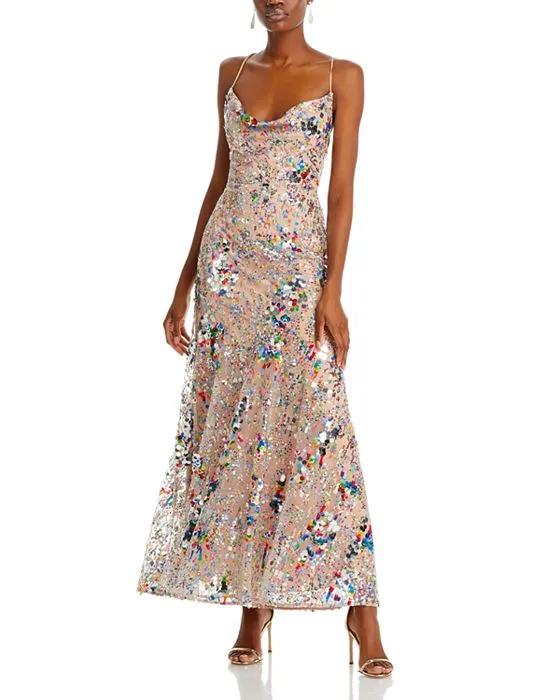 Odetta Confetti Sequined Dress