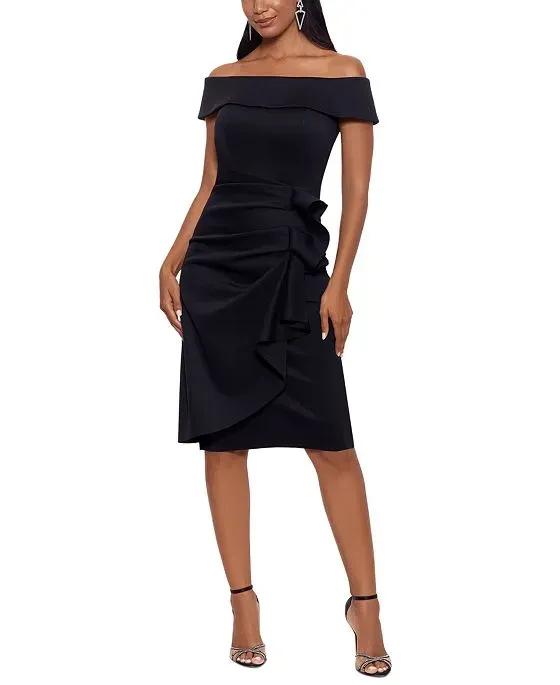 Off-The-Shoulder Ruched Bodycon Dress