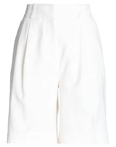 Off white Cotton twill Shorts & Bermuda