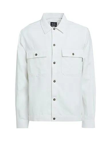 Off white Cotton twill Solid color shirt