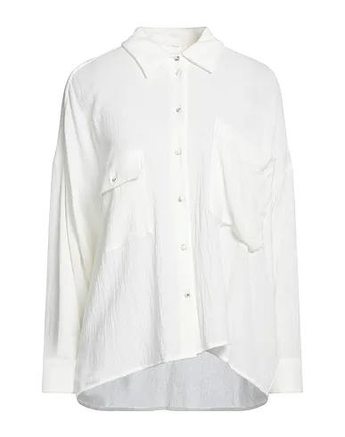 Off white Crêpe Solid color shirts & blouses