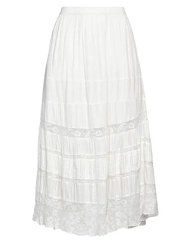 Off white Lace Midi skirt