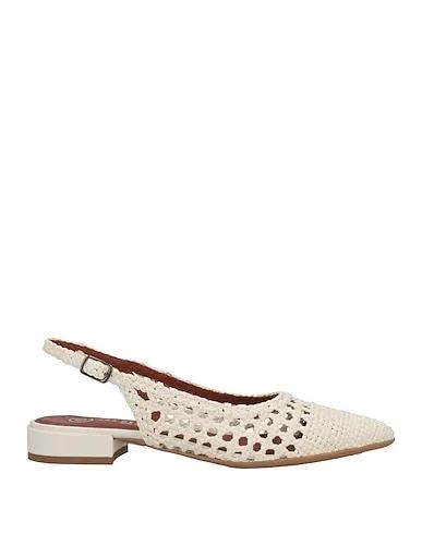 Off white Leather Ballet flats