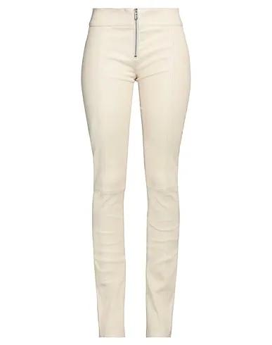 Off white Leather Casual pants