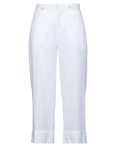 Off white Plain weave Casual pants