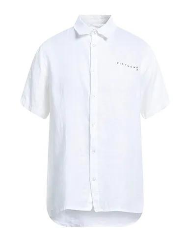 Off white Plain weave Linen shirt