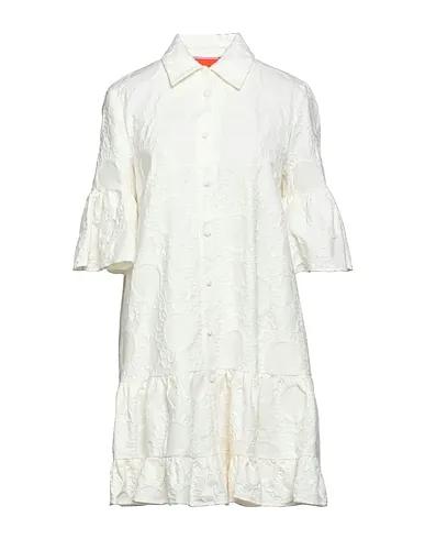 Off white Plain weave Short dress