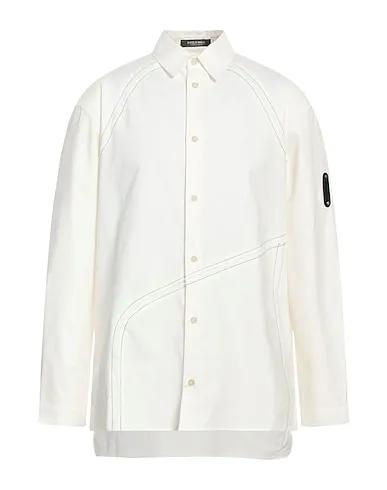 Off white Plain weave Solid color shirt