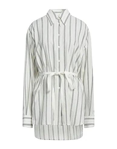 Off white Plain weave Striped shirt