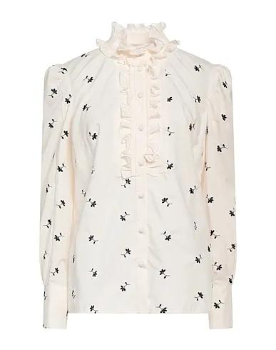 Off white Poplin Floral shirts & blouses