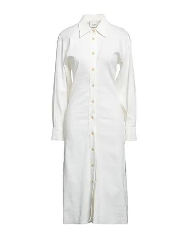 Off white Poplin Midi dress