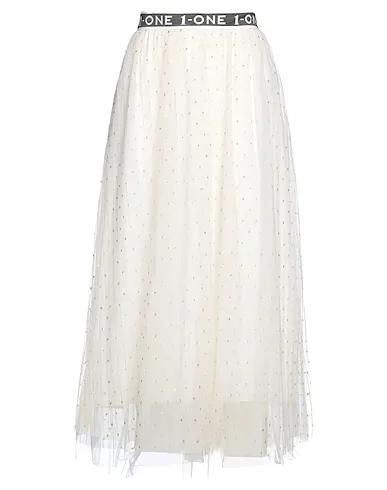 Off white Tulle Maxi Skirts
