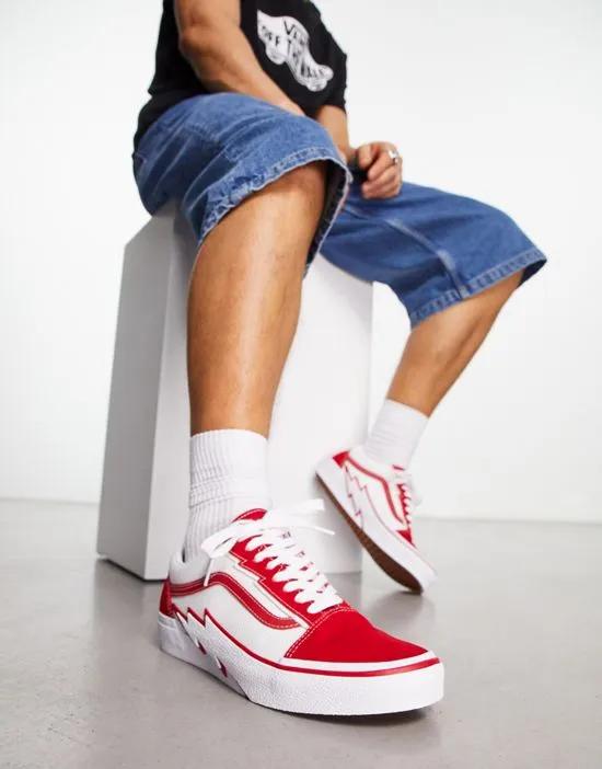 Old Skool Bolt sneakers in red and white