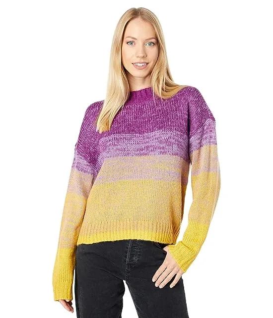 Ombre Cable Sweater Top U1UX5S10