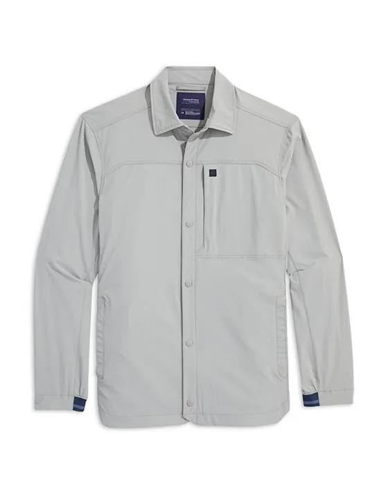 On The Go Long Sleeve Button Front Overshirt