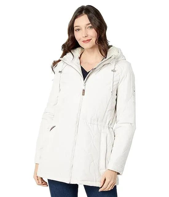 Onion Quilt Sherpa Trimmed Jacket