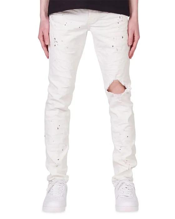 Optic White Distressed Skinny Jeans