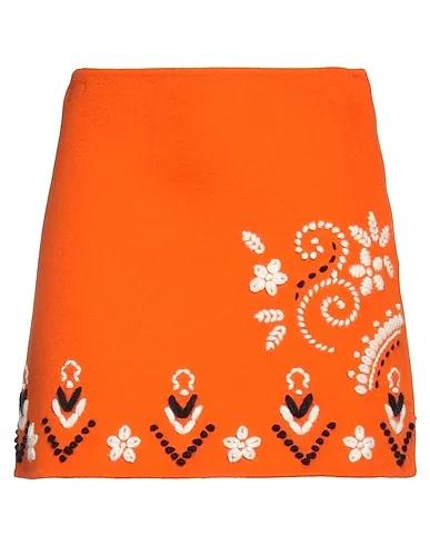 Orange Baize Mini skirt