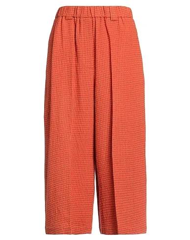 Orange Boiled wool Casual pants