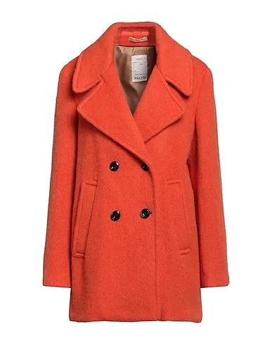 Orange Boiled wool Coat