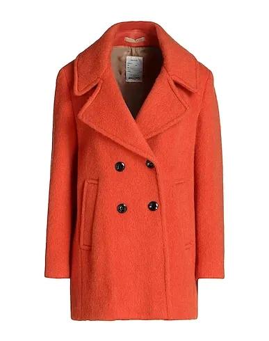 Orange Boiled wool Coat