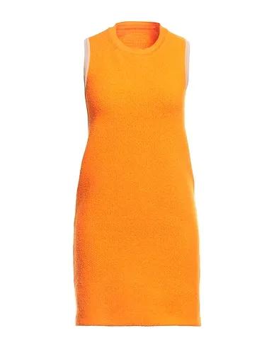 Orange Bouclé Short dress