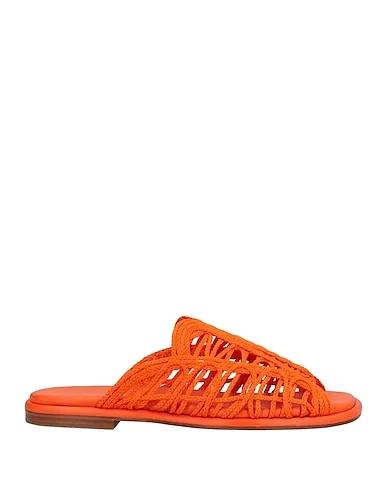 Orange Canvas Sandals