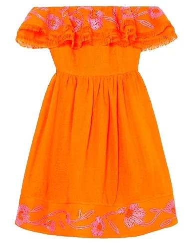 Orange Canvas Short dress