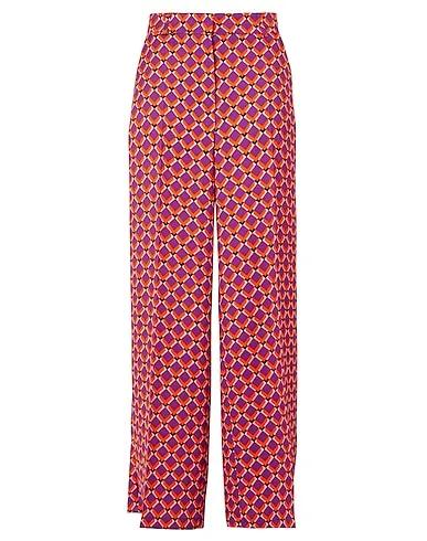 Orange Casual pants RECYCLED POLY PRINTED WIDE LEG TROUSERS
