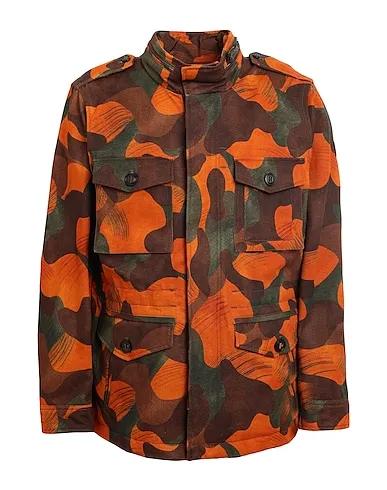 Orange Cotton twill Jacket